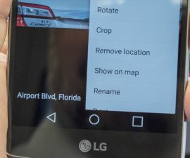 Removing location information in LG G4