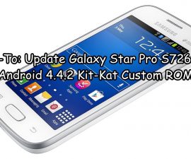 How-To: Update Galaxy Star Pro S7262 To Android 4.4.2 Kit-Kat Custom ROM