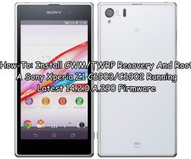 How-To: Install CWM/TWRP Recovery And Root A Sony Xperia Z1 C6903/C6902 Running Latest 14.2.0.A.290 Firmware