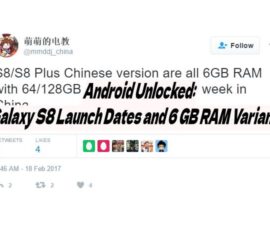 Android Unlocked: Galaxy S8 Launch Dates and 6 GB RAM Variant