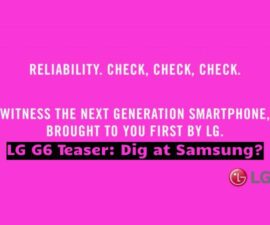 LG G6 Teaser: Dig at Samsung?