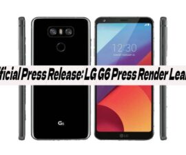 Official Press Release: LG G6 Press Render Leaks