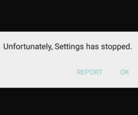 Android App “Setting has Stopped” Error