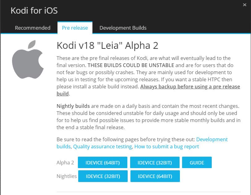 Kodi Install for iPhone