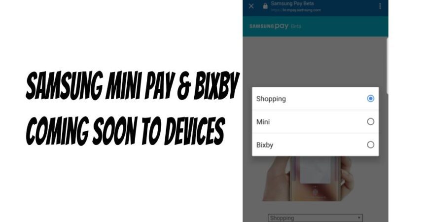 Samsung Mini Pay & Bixby Coming Soon to Devices